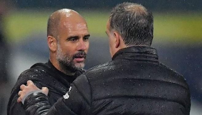 Guardiola reveló qué le dijo Bielsa cuando finalizó el&nbsp;partido
