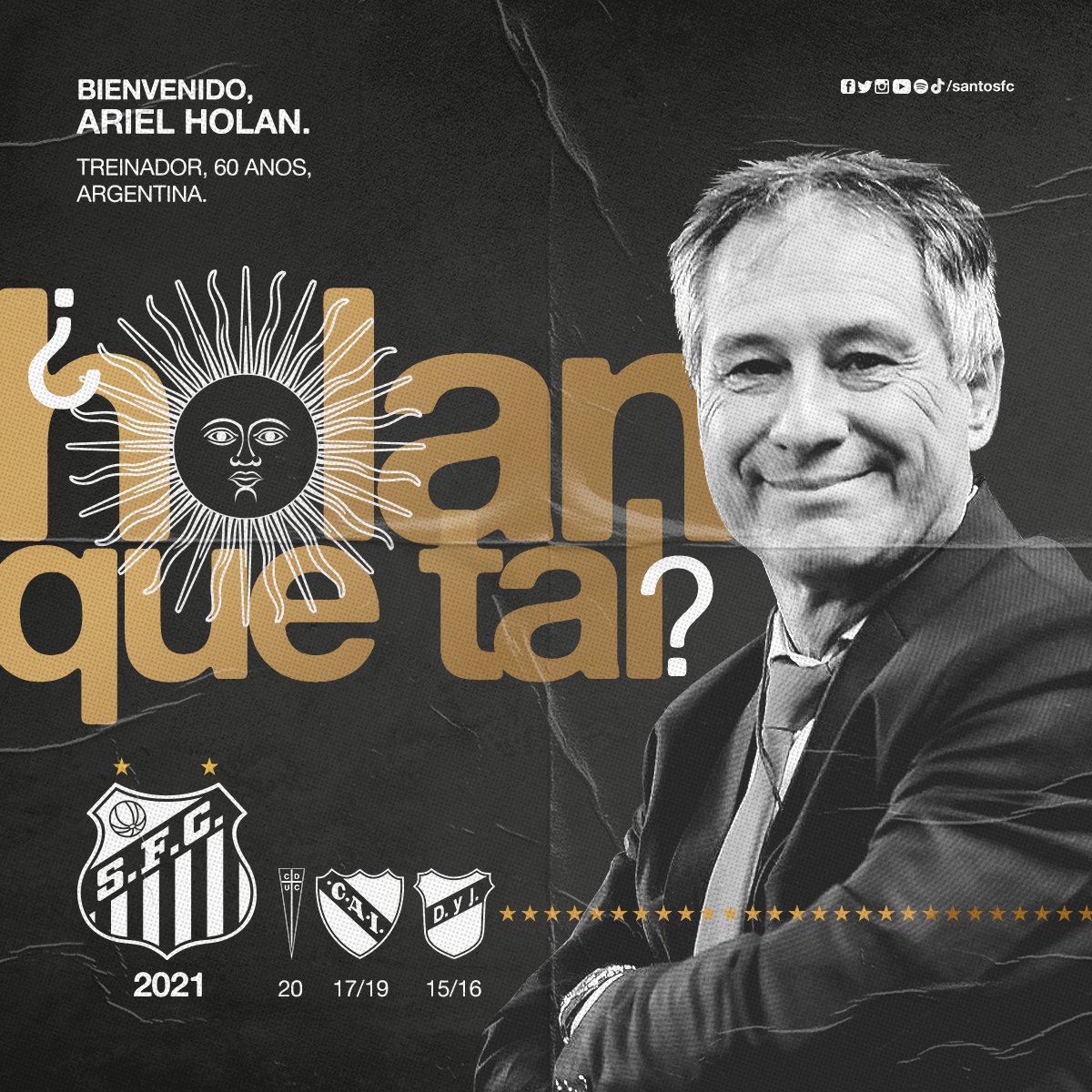 Holan fue anunciado en Santos