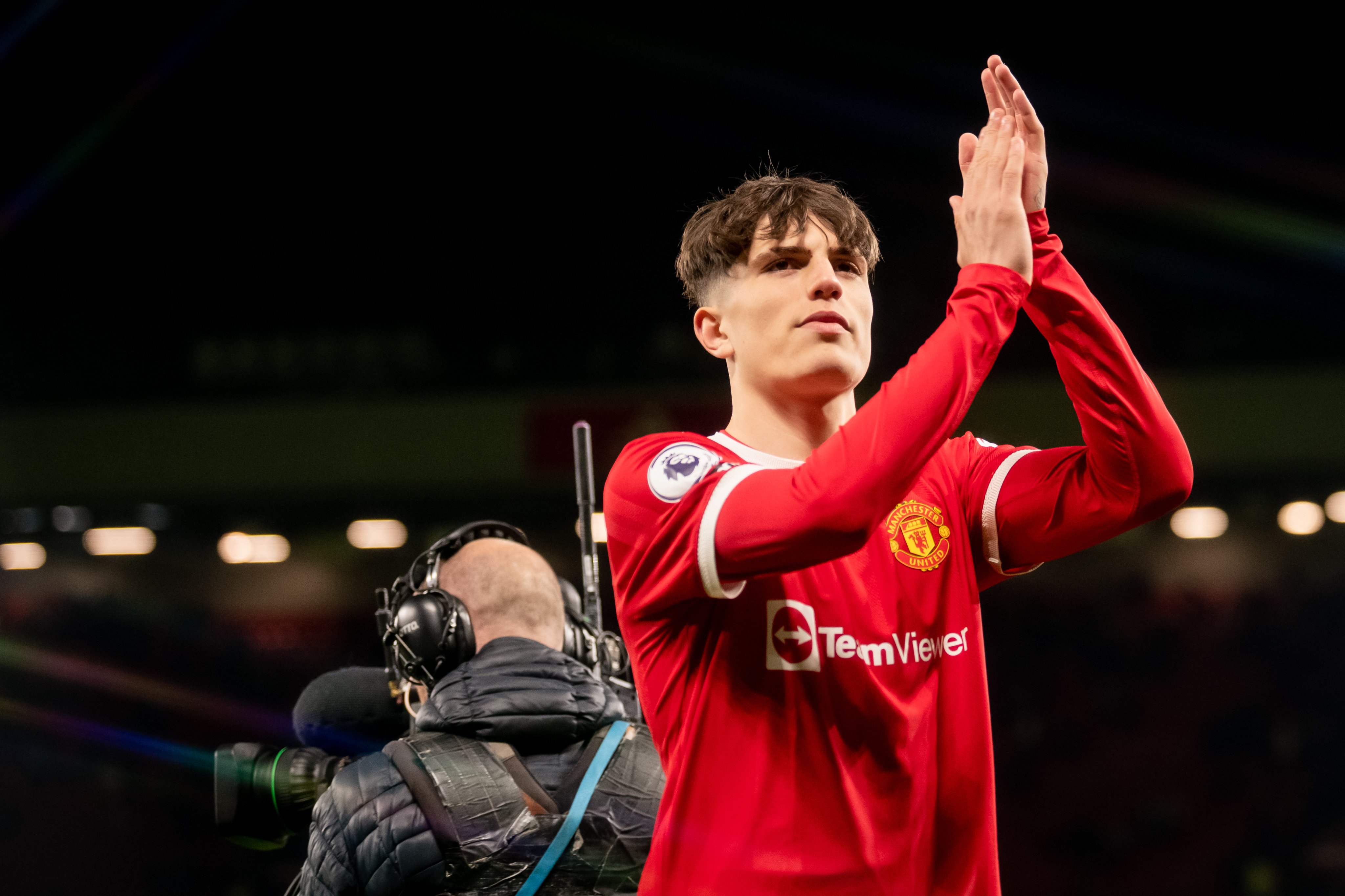 Garnacho debutó en el Manchester United